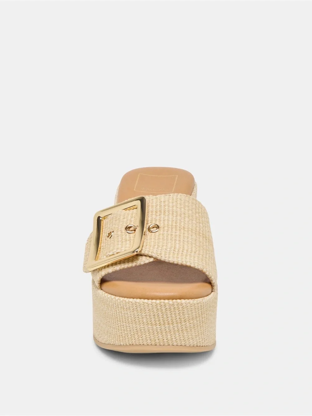 DOLCE VITA JILLIAN WEDGE SANDALS LT NATURAL RAFFIA 9